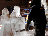 Ice sculptures at Rick Park