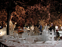 Ice sculptures at Rick Park